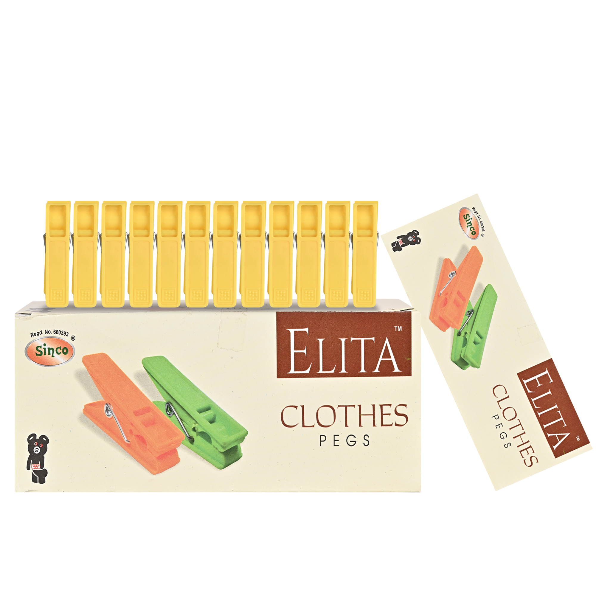 Sinco Elita Cloth Clips / Cloth Pegs - Pack of 1 (12 Pieces) - Image 2