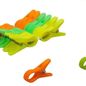 Sinco Divya Premium Jumbo Pipe Cloth Hanging Clips Pegs Large - Set of 12 Pieces